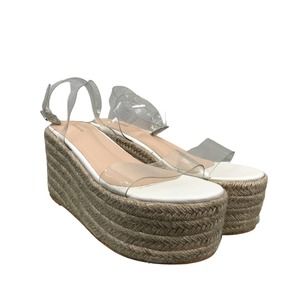 PrettyLittleThing Ankle Strap Flatform Espadrille Sandal US SZ 9